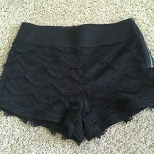 UO Pins & Needles black lace zip up shorts Size 0